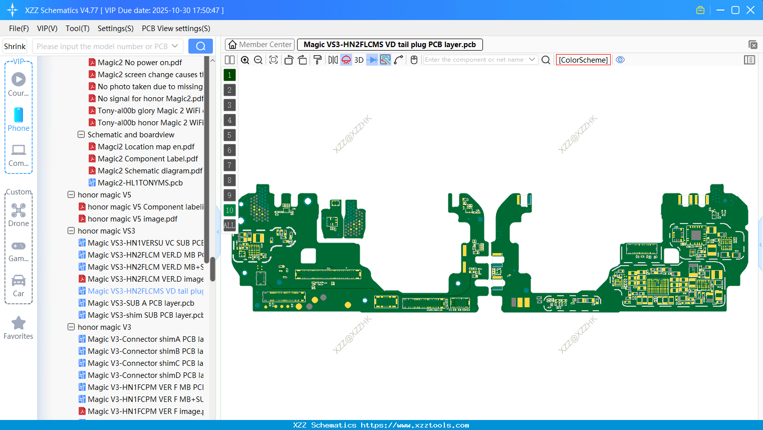 Honor Magic VS3-HN2FLCMS VD Tail Plug PCB Layer